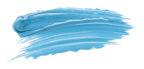 Light blue watercolor brush isolated on transparent background