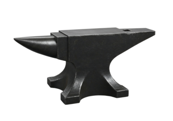 Metal anvil 3 d render of steel workbench for metal shaping