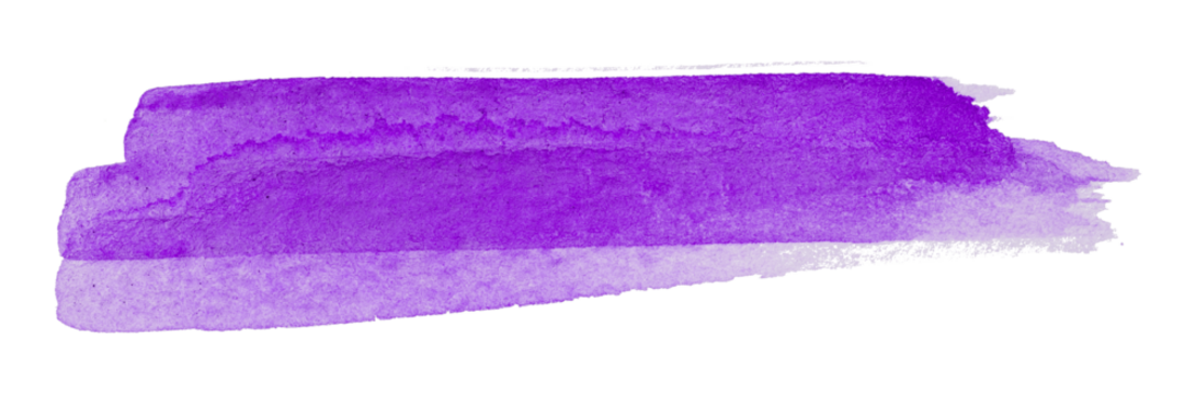 purple watercolor background. Artistic hand paint. Isolated on transparent background.