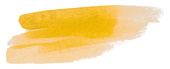 yellow watercolor background. Artistic hand paint. Isolated on transparent background.