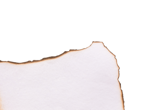 White Burnt Paper Crumped Edges