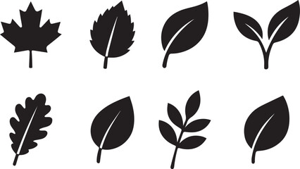 Obraz premium leaves icon set