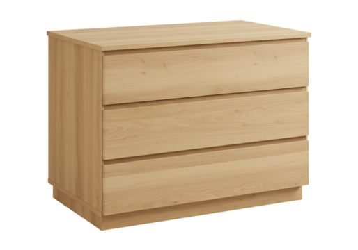 Three drawer wooden chest light wood furniture home decor