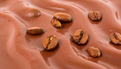 Chocolate spread with coffee beans