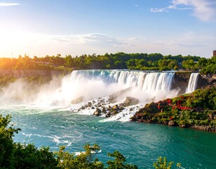Niagara Falls at sunset