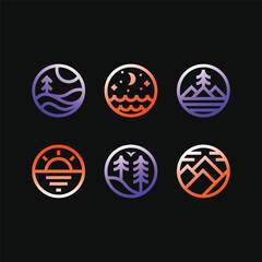 Nature inspired gradient shapes and elements. Perfect for eco design, organic branding, posters, digital art, backgrounds, and creative projects