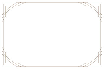 シンプルな幾何学の長方形フレームE レトロ ヴィンテージ