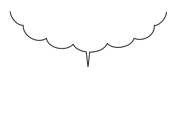 下半分の吹き出しのイラスト コピースペース
