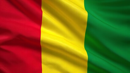 waving flag of guinea
