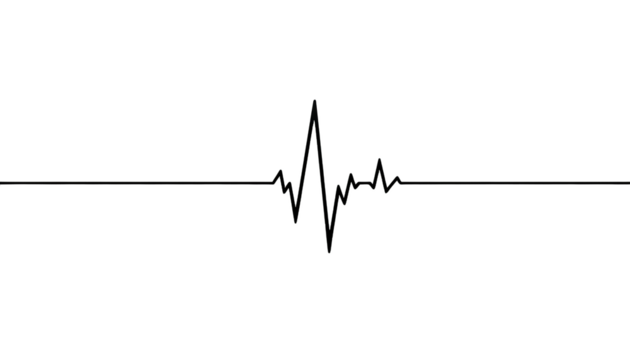 Simple minimalist black heartbeat line on a smooth light gray background for medical concept