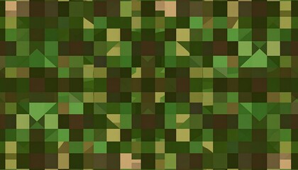 Abstract camouflage pattern of squares and triangles