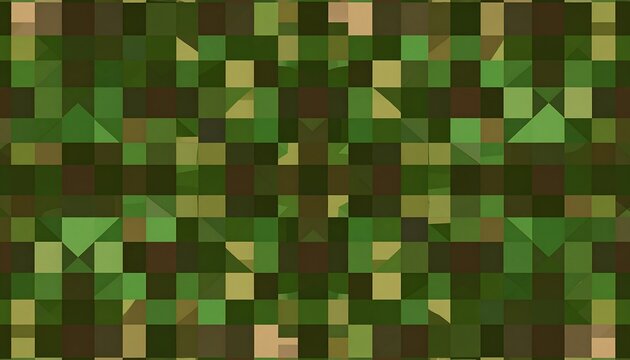 Abstract camouflage pattern of squares and triangles