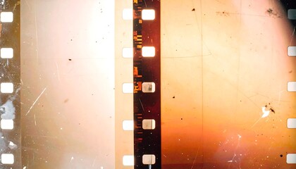 Obraz premium Aged film strip with scratches and imperfections