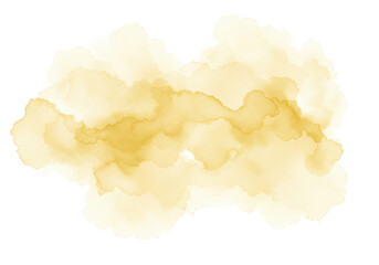 Obraz premium Yellow watercolor splash isolated on transparent background