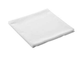 Clean white fabric folded neatly isolated on transparent background