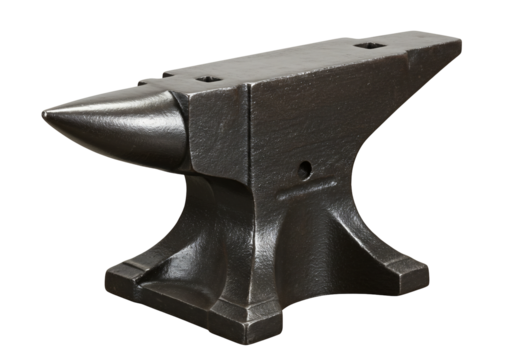 Blacksmith anvil metalworking tool forge equipment isolated on transparent background - Powered by Adobe