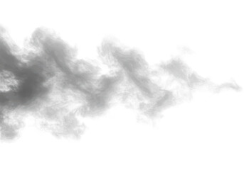 Wispy smoke trail isolated on transparent background