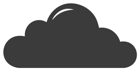 Fototapeta premium Dark Gray Cloud Graphic Illustration Weather Icon Shape Cloudiness Design Element
