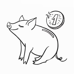 Piggy bank template for greet...