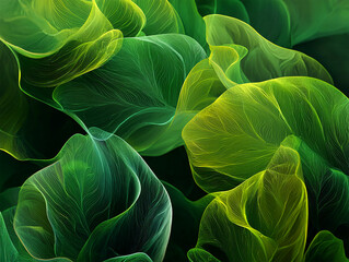 close up of green leaf, organic leaf abstract background, green abstract background, leaf texture design, abstract foliage pattern