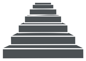 Illustration of ascending steps, representing growth, success, or upward movement
