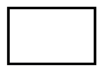 Blank white rectangle framed in black