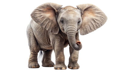  baby elephant isolated on white