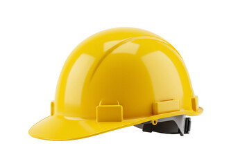 Fototapeta premium Yellow hard hat safety helmet construction work protection gear