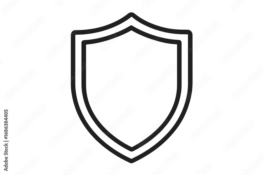 Poster shield icon for security, protection, and safety. vector guard symbol for secure data and privacy. a