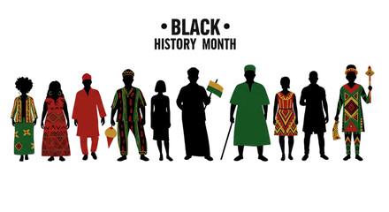 Raised Fist Symbol Celebrating Black History Month with Vibrant Patterns