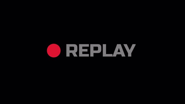 replay sign icon 4k video