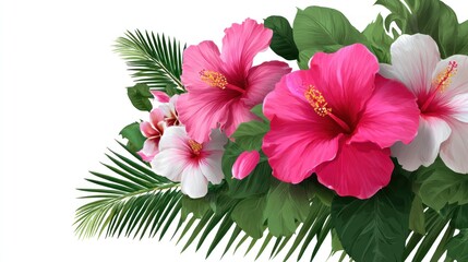 Tropical hibiscus floral arrangement