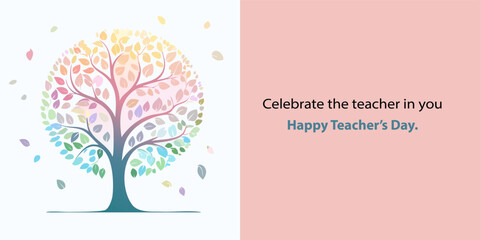 Teachers day celebration, Firefly with subtle color of calmness, meditation tree, background for thought for the day 966368