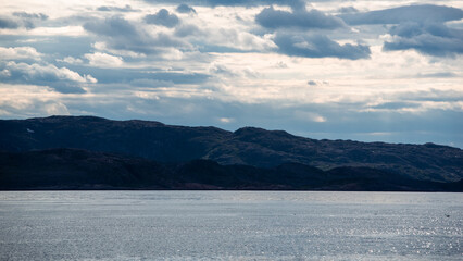 rocky shore of the Arctic Ocean without people