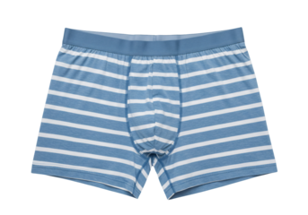 Mens blue white striped boxer shorts underwear apparel fashion comfortable clothing design