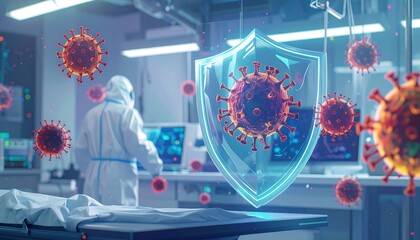Medical protection against viruses in a futuristic operating room
