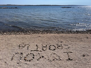 heart on the beach, i love you croatia