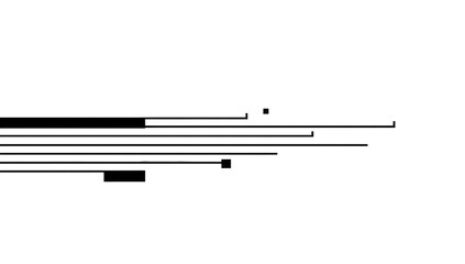 Abstract digital image; dark background with horizontal, slightly angled lines of varying thickness and intensity, with subtle specks of light