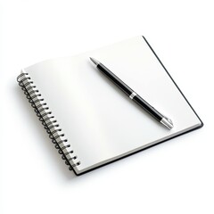 Sketching ideas in a blank notebook home office creative content minimalist environment eye-level view inspiration