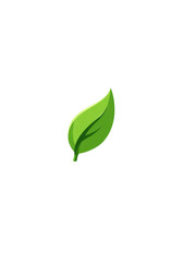 Simple, stylized green leaf graphic against a black background (1)