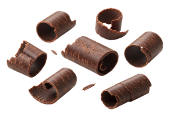 Chocolate curls dark brown sweet food dessert confectionery texture baking ingredient