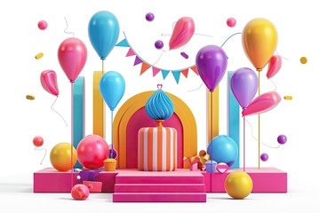 Premium Quality Picture of Event 3D Realistic Object Design Vector Icon Illustration