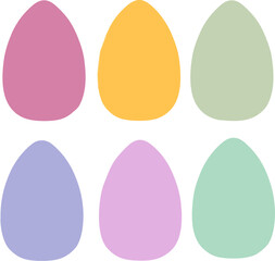 Abstract Egg Shape, Creative Sticky Note and Office Design, Colorful Egg Shape Geometry, School and Work Illustration