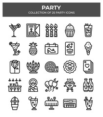 Party Icons Collection. 25 Essential Celebration Symbols