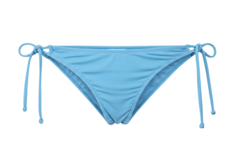 Blue bikini bottom with side ties swimsuit summer fashion apparel clothing beachwear
