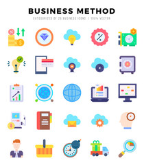 Business Method Flat icons. Vector Flat illustration.