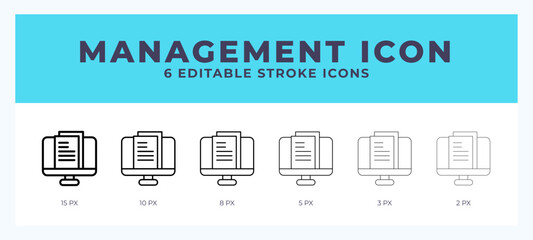 Management line icon. High quality icon symbol for web design. App