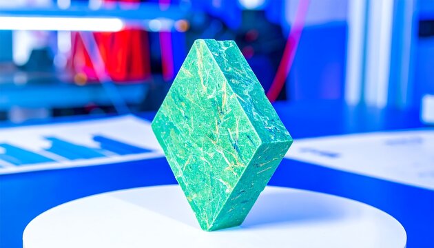 Exhibiting Green Diamond Material