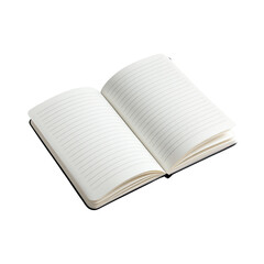 Open notebook with lined pages