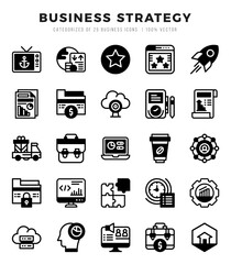 Business Strategy web icons in Lineal Filled style.